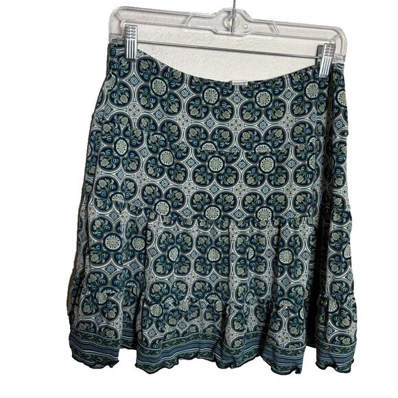 Max Studio Skirt Women's Medium Printed Tiered Mini Colorful Artsy Boho - Picture 1 of 7